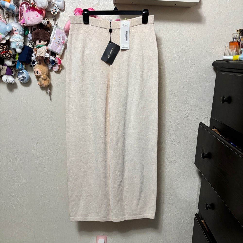 NWT ST. John Wool Blend Knit Pants Size 8